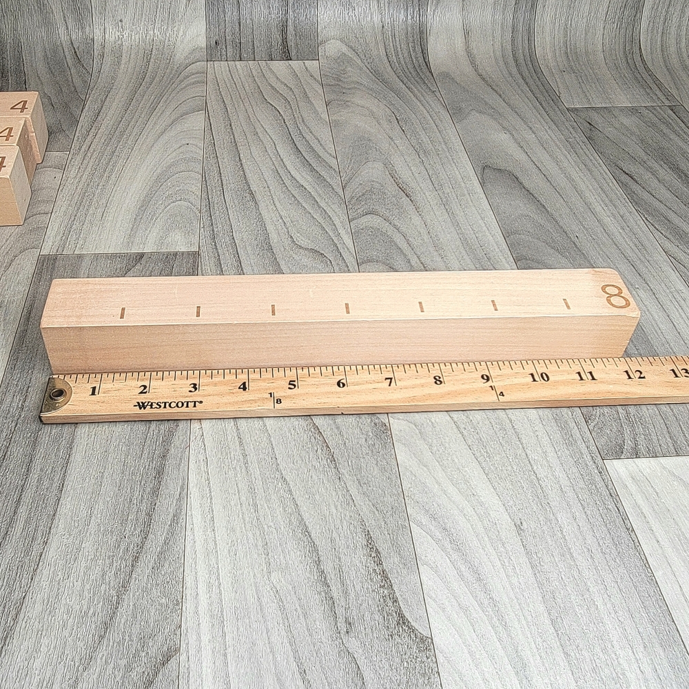 Wooden Building Blocks 28 Piece LOT - with Marked Measurements - Loose Parts - Picture 9 of 9